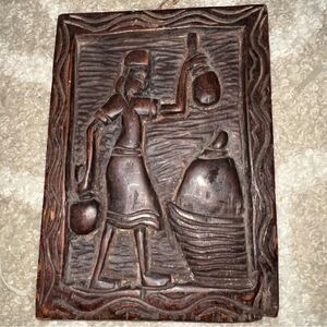 Vintage Carved Wooden Wall Art